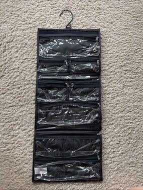 Black Hanging Clear-Pocket Organizer - Brand Unspecified